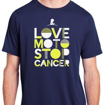 Love Moto Stop Cancer Adult ChromaSoft Performance T-Shirt