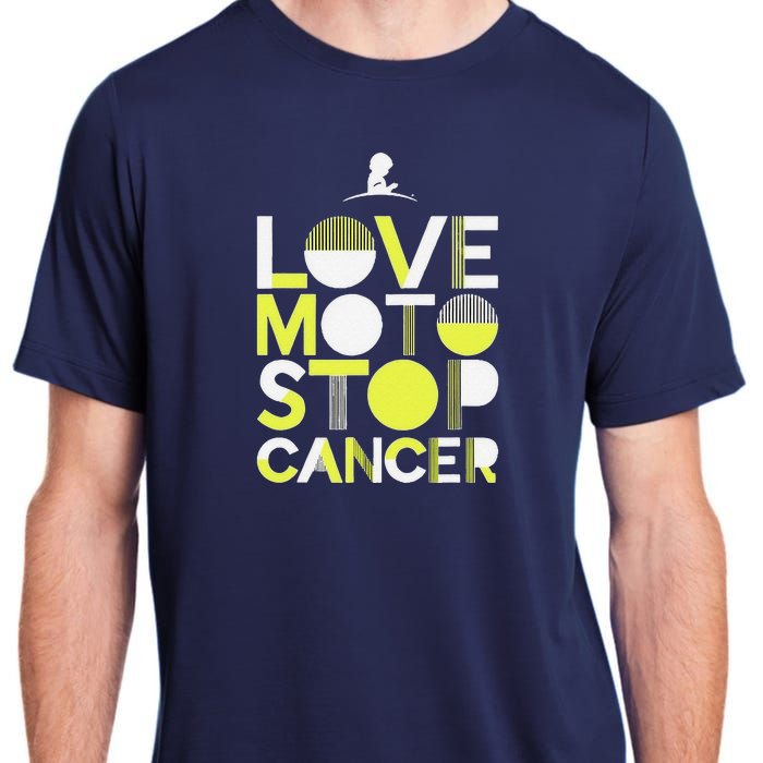 Love Moto Stop Cancer Adult ChromaSoft Performance T-Shirt