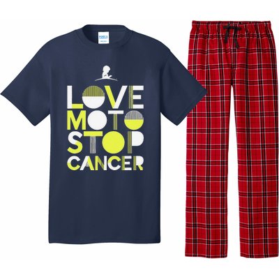 Love Moto Stop Cancer Pajama Set