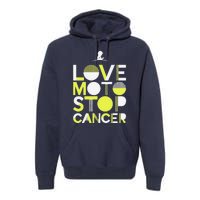 Love Moto Stop Cancer Premium Hoodie