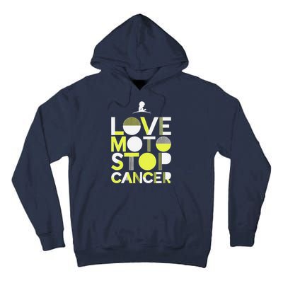 Love Moto Stop Cancer Tall Hoodie