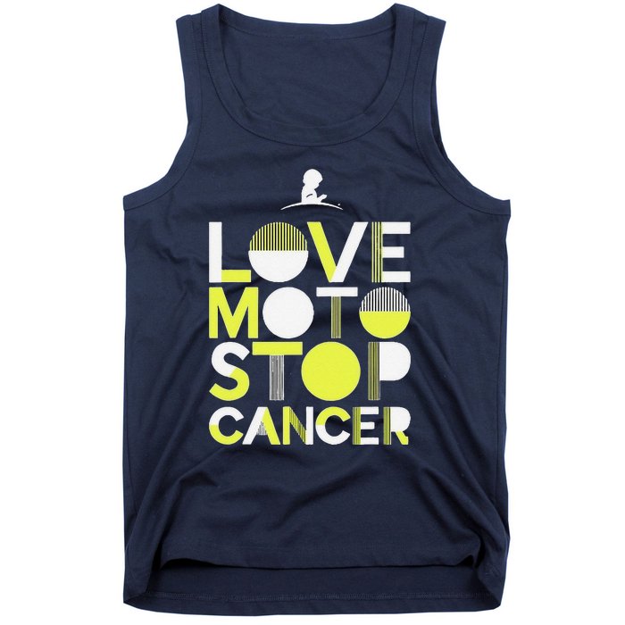 Love Moto Stop Cancer Tank Top