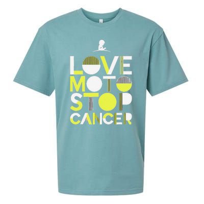 Love Moto Stop Cancer Sueded Cloud Jersey T-Shirt