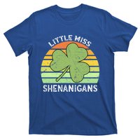 Little Miss Shenanigans Vintage St Patricks Day Gift T-Shirt