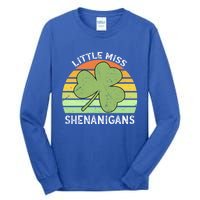 Little Miss Shenanigans Vintage St Patricks Day Gift Tall Long Sleeve T-Shirt