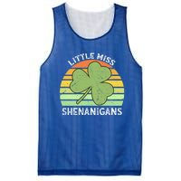 Little Miss Shenanigans Vintage St Patricks Day Gift Mesh Reversible Basketball Jersey Tank