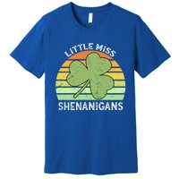 Little Miss Shenanigans Vintage St Patricks Day Gift Premium T-Shirt