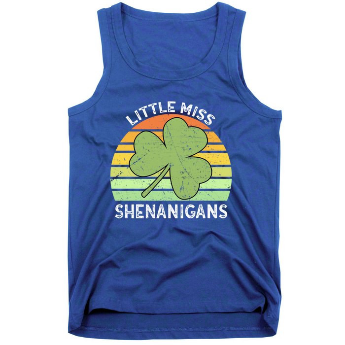 Little Miss Shenanigans Vintage St Patricks Day Gift Tank Top