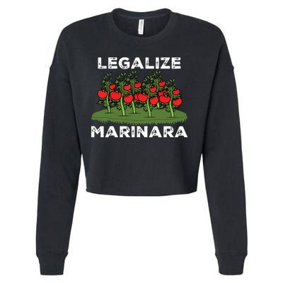 Legalize Marinara Sauce Italian Food Humor Cropped Pullover Crew