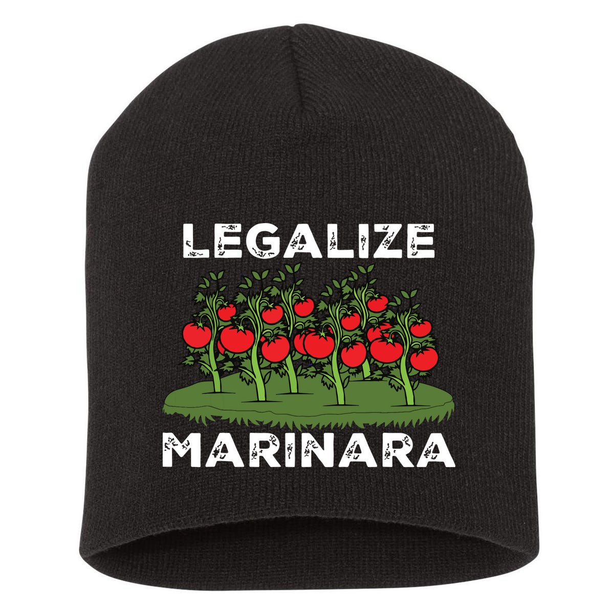 Legalize Marinara Sauce Italian Food Humor Short Acrylic Beanie
