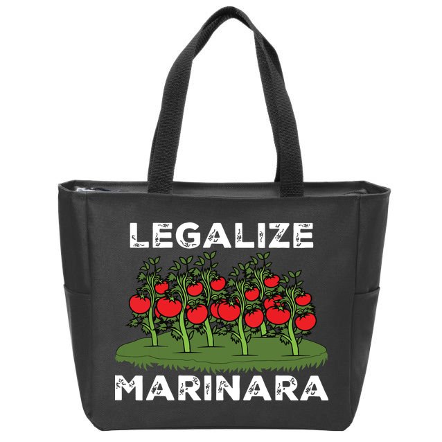 Legalize Marinara Sauce Italian Food Humor Zip Tote Bag