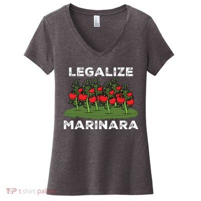 Legalize Marinara Sauce Italian Food Humor Women's V-Neck T-Shirt