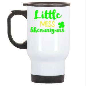 Little Miss Shenanigans St Patrick's Day Irish Gift Stainless Steel Travel Mug