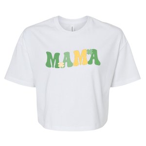 Lucky Mama St Patricks Day Bella+Canvas Jersey Crop Tee