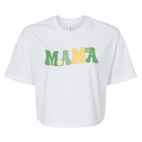 Lucky Mama St Patricks Day Bella+Canvas Jersey Crop Tee