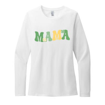 Lucky Mama St Patricks Day Womens CVC Long Sleeve Shirt