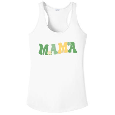 Lucky Mama St Patricks Day Ladies PosiCharge Competitor Racerback Tank