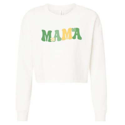 Lucky Mama St Patricks Day Cropped Pullover Crew