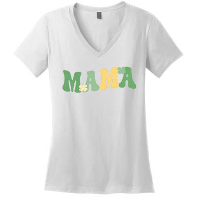 Lucky Mama St Patricks Day Women's V-Neck T-Shirt