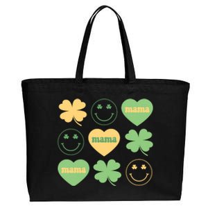 Lucky Mama St Patricks Day Cotton Canvas Jumbo Tote