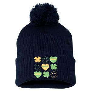 Lucky Mama St Patricks Day Pom Pom 12in Knit Beanie