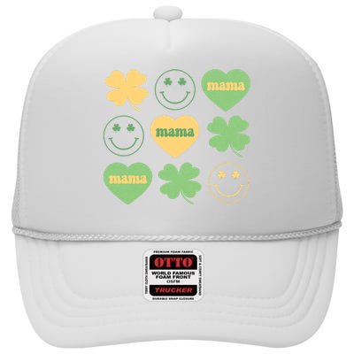 Lucky Mama St Patricks Day High Crown Mesh Back Trucker Hat