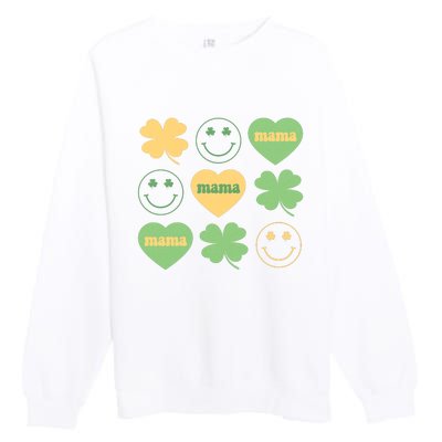 Lucky Mama St Patricks Day Premium Crewneck Sweatshirt