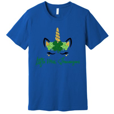 Little Miss Shenanigans Unicorn St Patrick's Day Meaningful Gift Premium T-Shirt