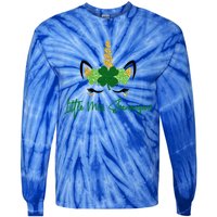 Little Miss Shenanigans Unicorn St Patrick's Day Meaningful Gift Tie-Dye Long Sleeve Shirt