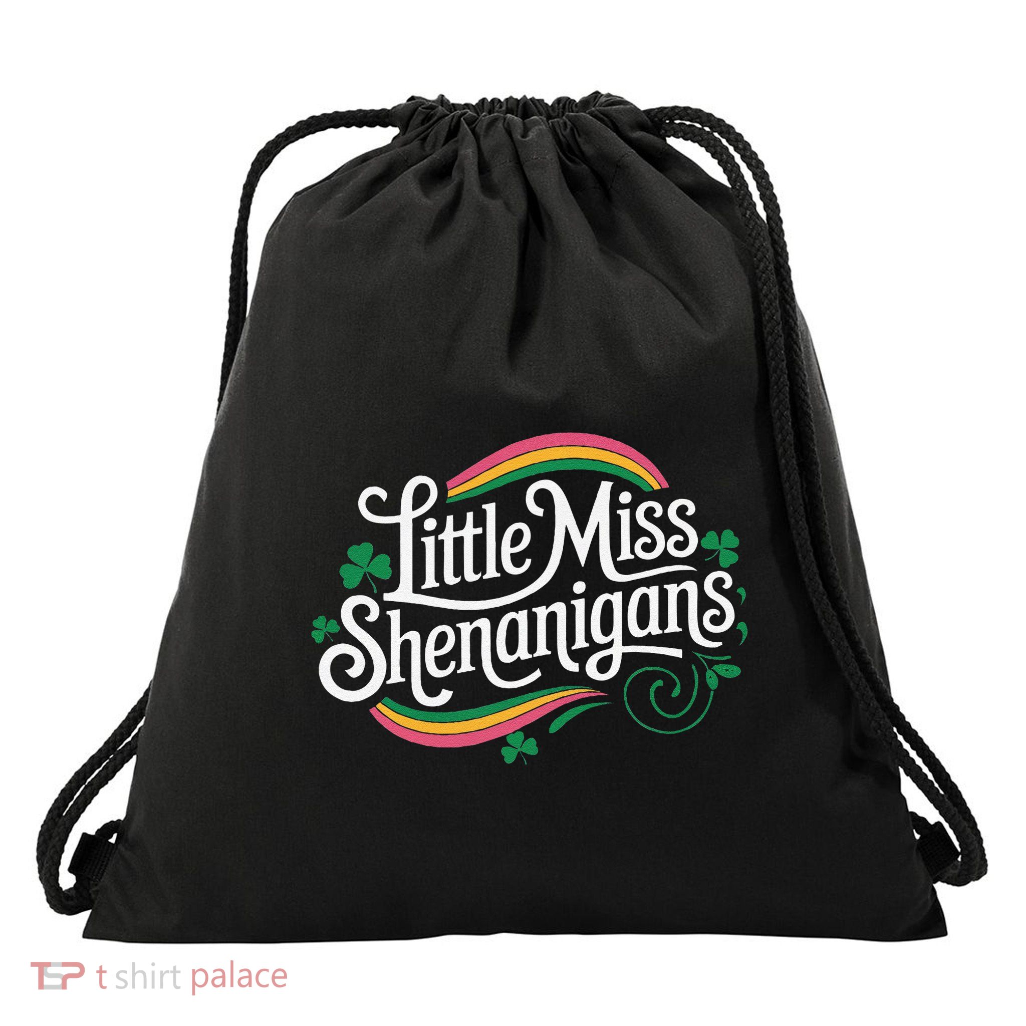 Little Miss Shenanigans For And Women St Patricks Day Drawstring Bag
