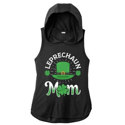 Leprechaun Mom Shamrock Ireland Irish St Patricks Day Mother Cool Gift Ladies PosiCharge Tri-Blend Wicking Draft Hoodie Tank