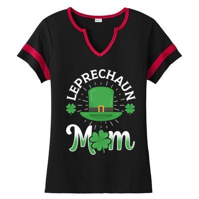 Leprechaun Mom Shamrock Ireland Irish St Patricks Day Mother Cool Gift Ladies Halftime Notch Neck Tee