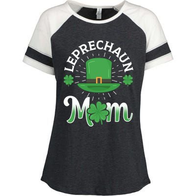 Leprechaun Mom Shamrock Ireland Irish St Patricks Day Mother Cool Gift Enza Ladies Jersey Colorblock Tee