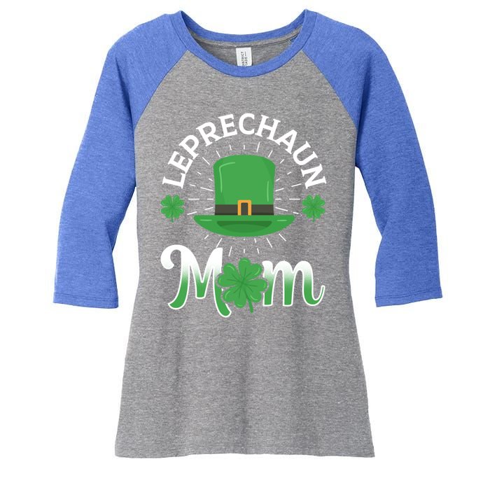 Leprechaun Mom Shamrock Ireland Irish St Patricks Day Mother Cool Gift Women's Tri-Blend 3/4-Sleeve Raglan Shirt