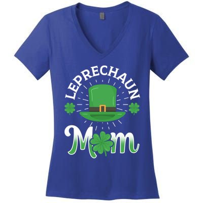 Leprechaun Mom Shamrock Ireland Irish St Patricks Day Mother Cool Gift Women's V-Neck T-Shirt