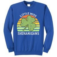 Little Miss Shenanigans Vintage Saint Patricks Cool Gift Sweatshirt