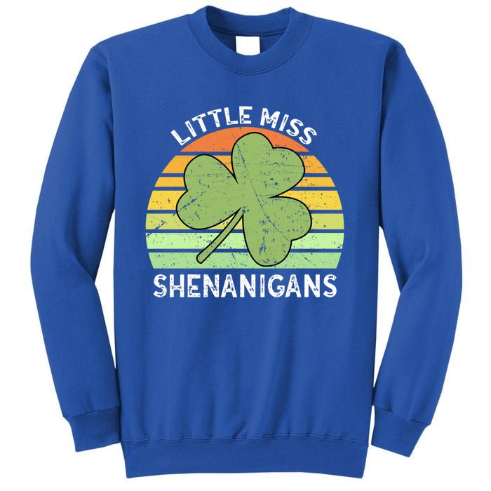 Little Miss Shenanigans Vintage Saint Patricks Cool Gift Sweatshirt