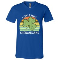 Little Miss Shenanigans Vintage Saint Patricks Cool Gift V-Neck T-Shirt