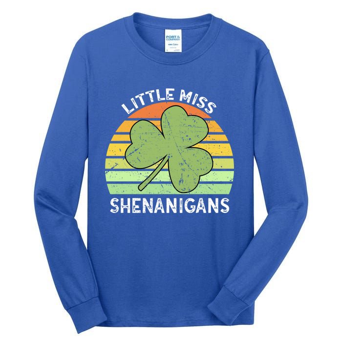 Little Miss Shenanigans Vintage Saint Patricks Cool Gift Tall Long Sleeve T-Shirt