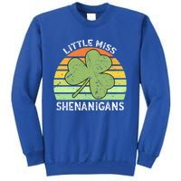 Little Miss Shenanigans Vintage Saint Patricks Cool Gift Tall Sweatshirt