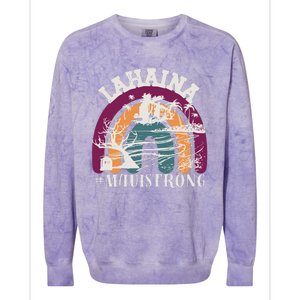 Lahaina Maui Strong Lahaina Banyan Tree Maui Hawaii Shoreline Colorblast Crewneck Sweatshirt