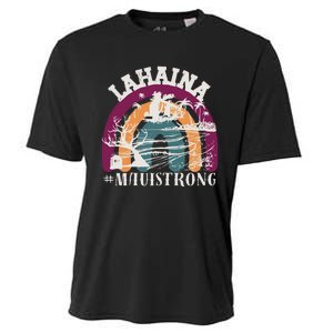 Lahaina Maui Strong Lahaina Banyan Tree Maui Hawaii Shoreline Cooling Performance Crew T-Shirt