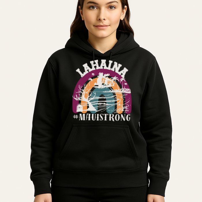 Lahaina Maui Strong Lahaina Banyan Tree Maui Hawaii Shoreline Hoodie