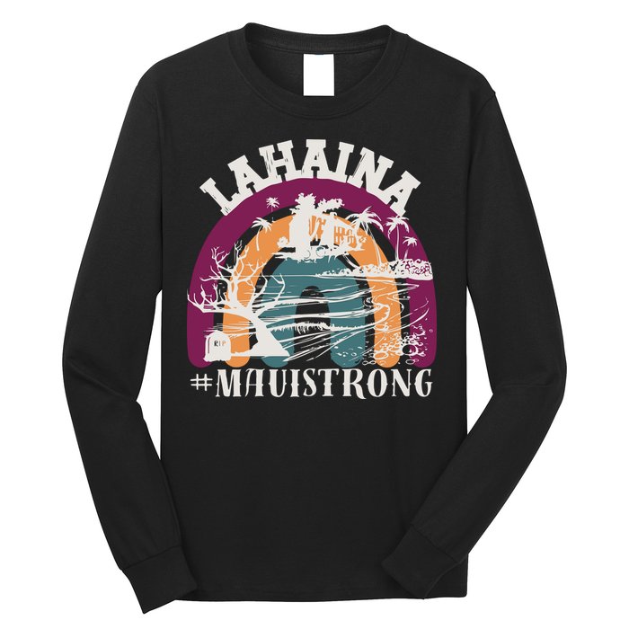 Lahaina Maui Strong Lahaina Banyan Tree Maui Hawaii Shoreline Long Sleeve Shirt