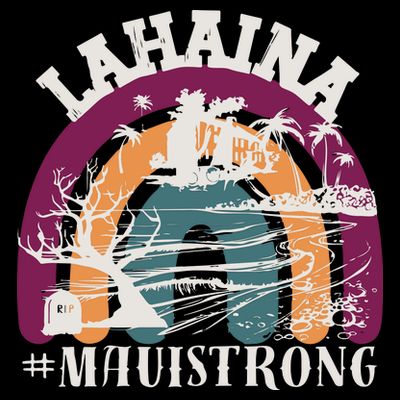 Lahaina Maui Strong Lahaina Banyan Tree Maui Hawaii Shoreline T-Shirt