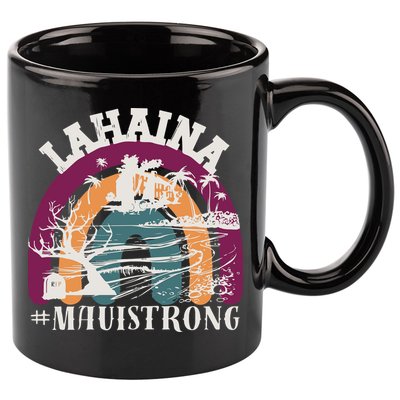 Lahaina Maui Strong Lahaina Banyan Tree Maui Hawaii Shoreline 11oz C Handle Ceramic Mug