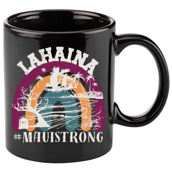 Lahaina Maui Strong Lahaina Banyan Tree Maui Hawaii Shoreline 11oz C Handle Ceramic Mug