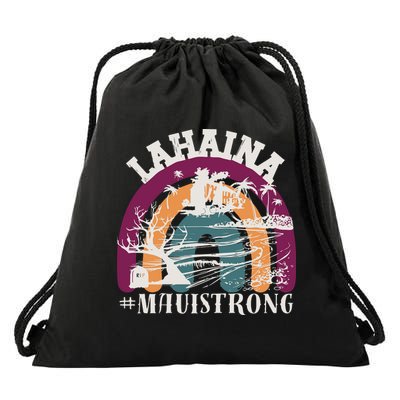 Lahaina Maui Strong Lahaina Banyan Tree Maui Hawaii Shoreline Drawstring Bag