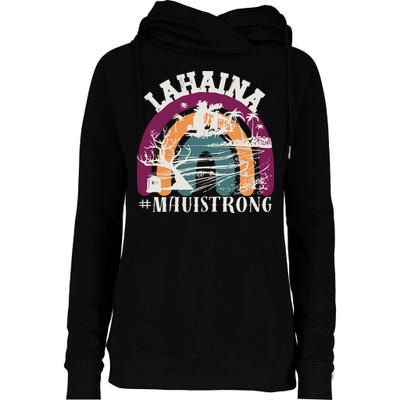 Lahaina Maui Strong Lahaina Banyan Tree Maui Hawaii Shoreline Womens Funnel Neck Pullover Hood