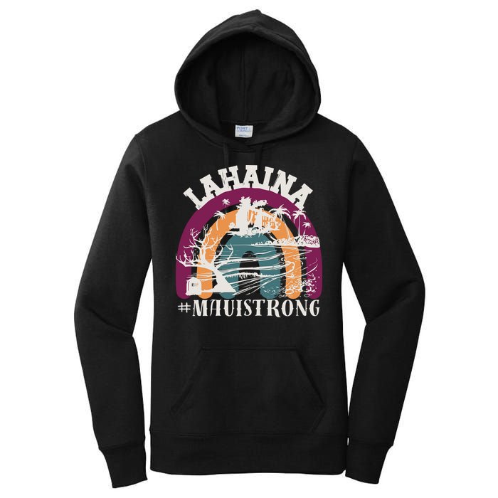 Lahaina Maui Strong Lahaina Banyan Tree Maui Hawaii Shoreline Women's Pullover Hoodie
